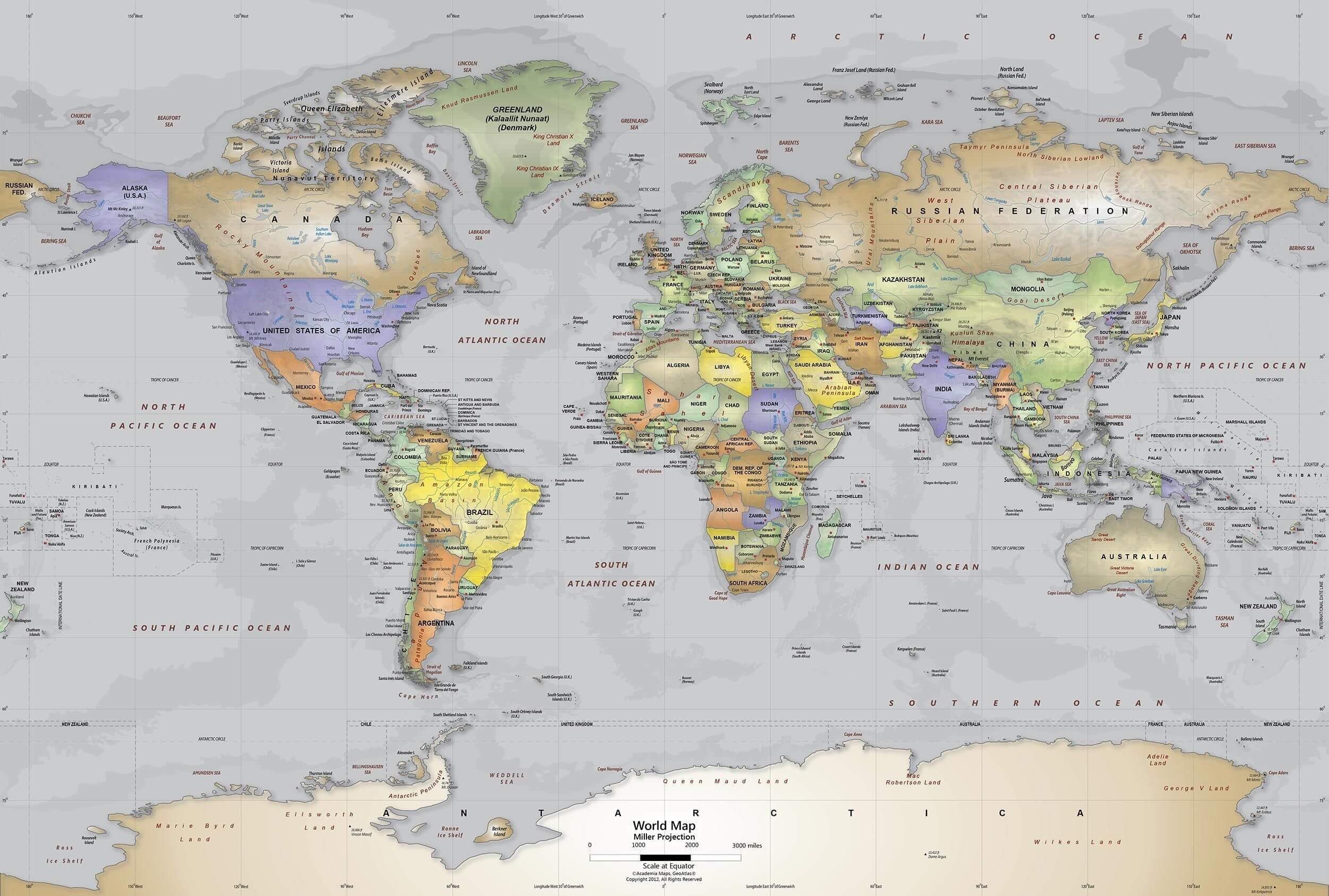 Free World map wallpaper high resolution
