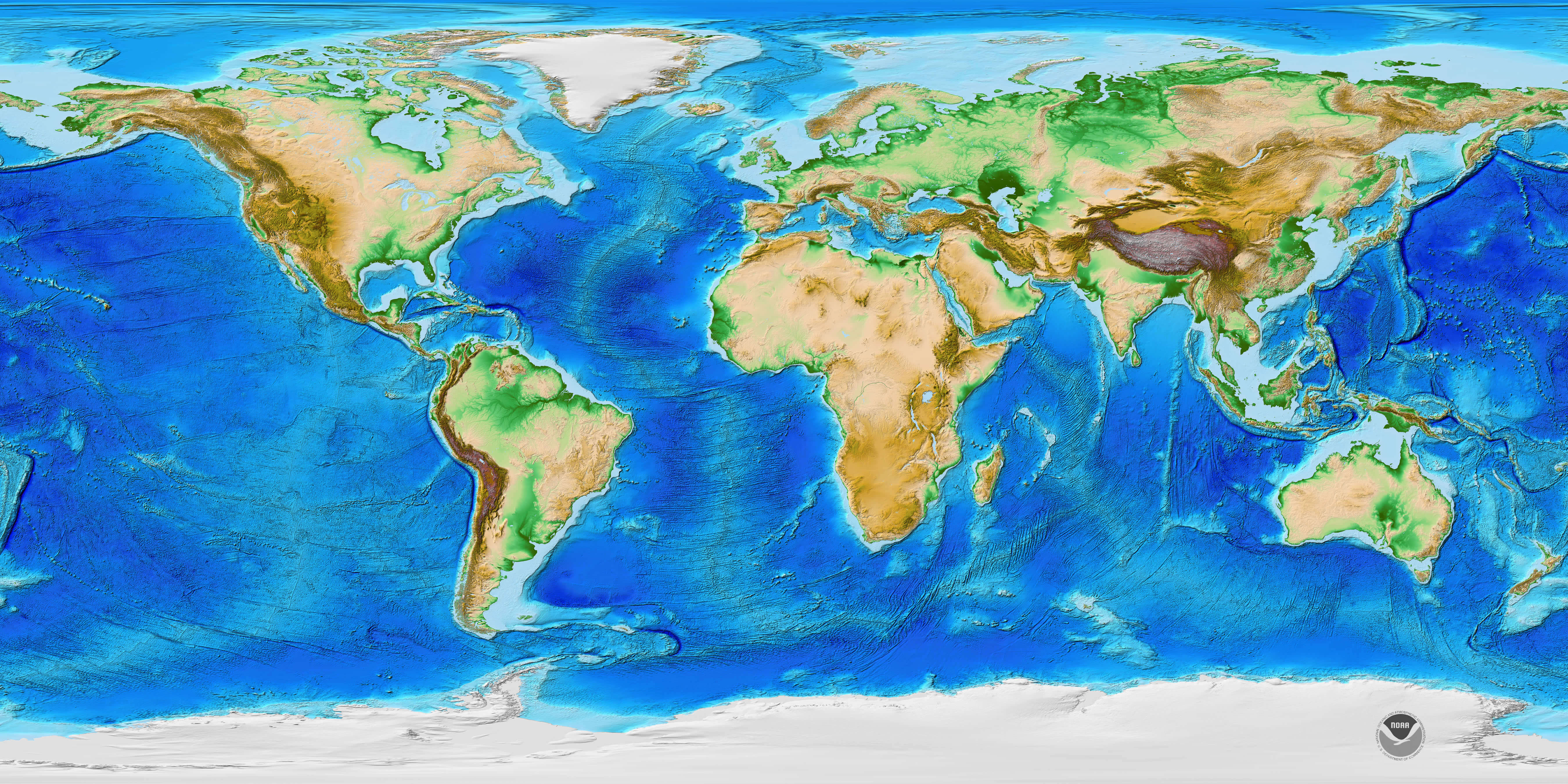 World geographic map