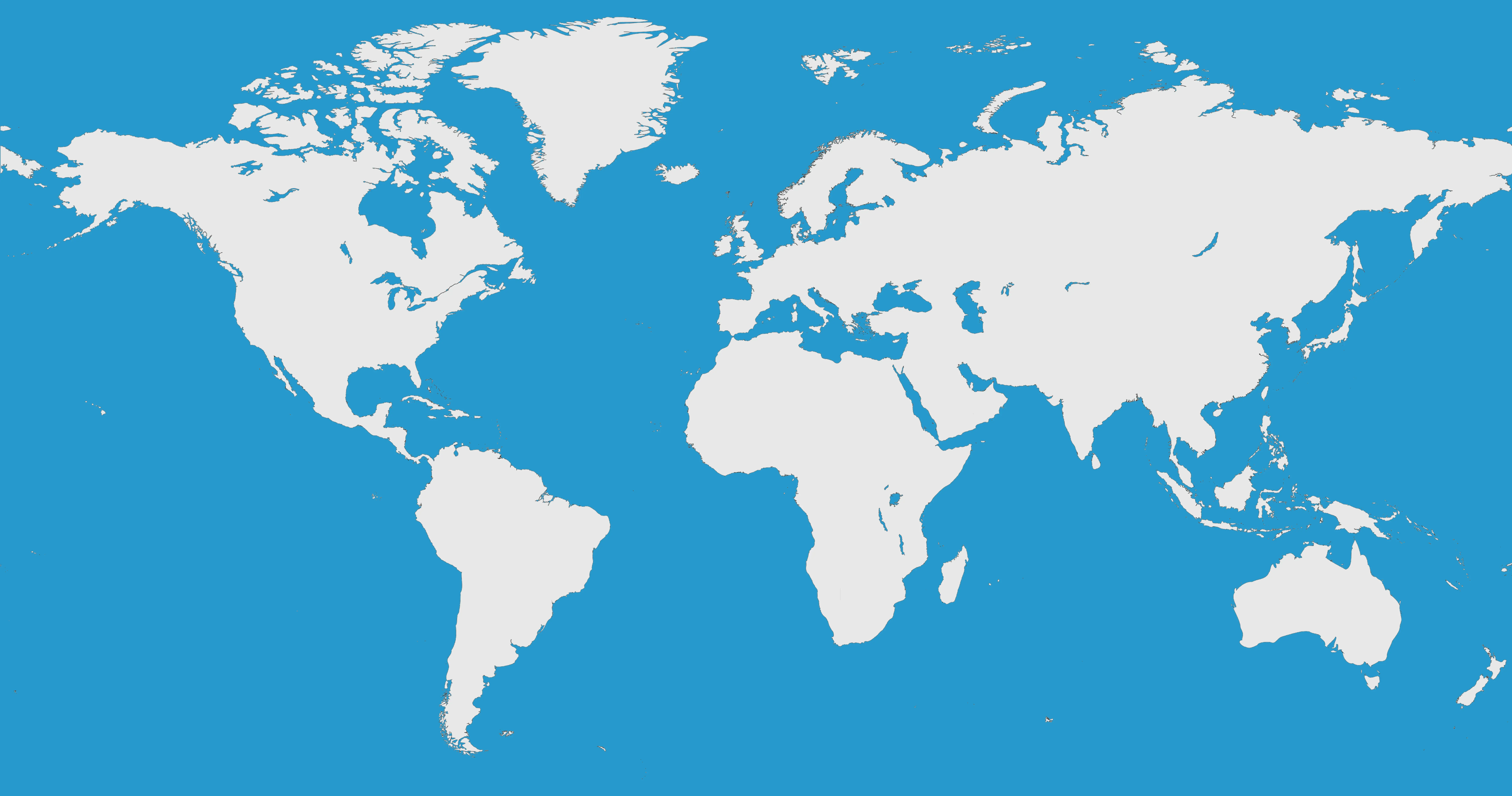 High quality blank World map