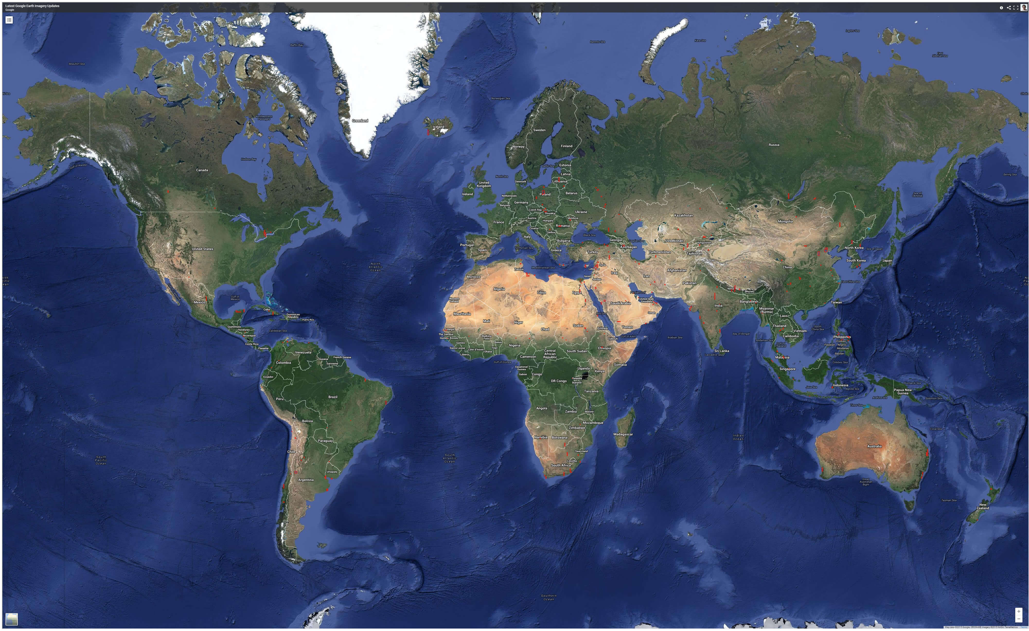 High Resolution google World map