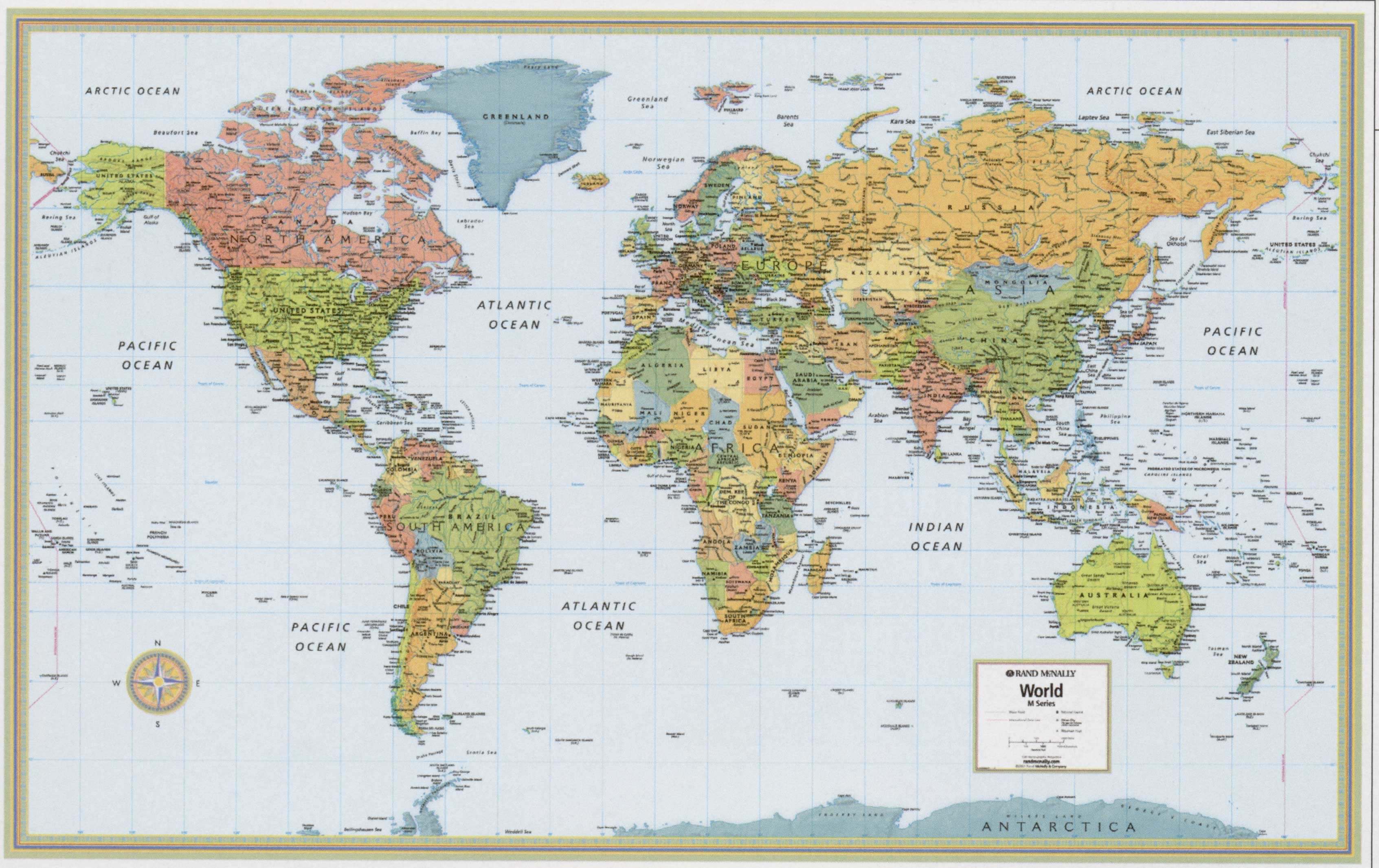 World map wallpaper High Resolution with countries