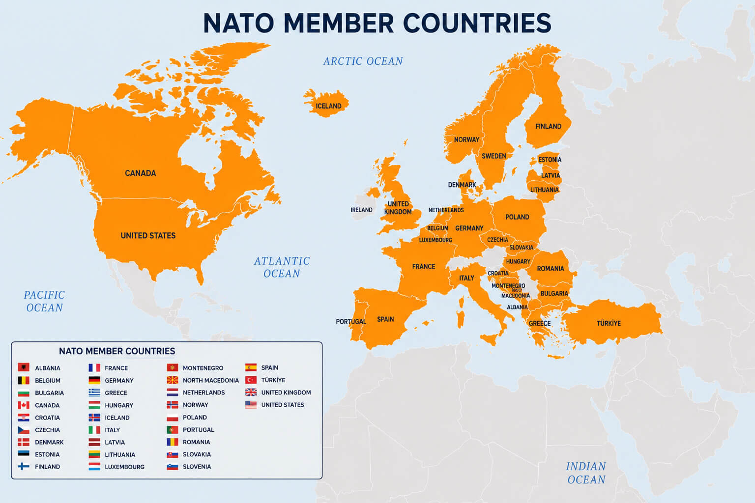 NATO member countries map