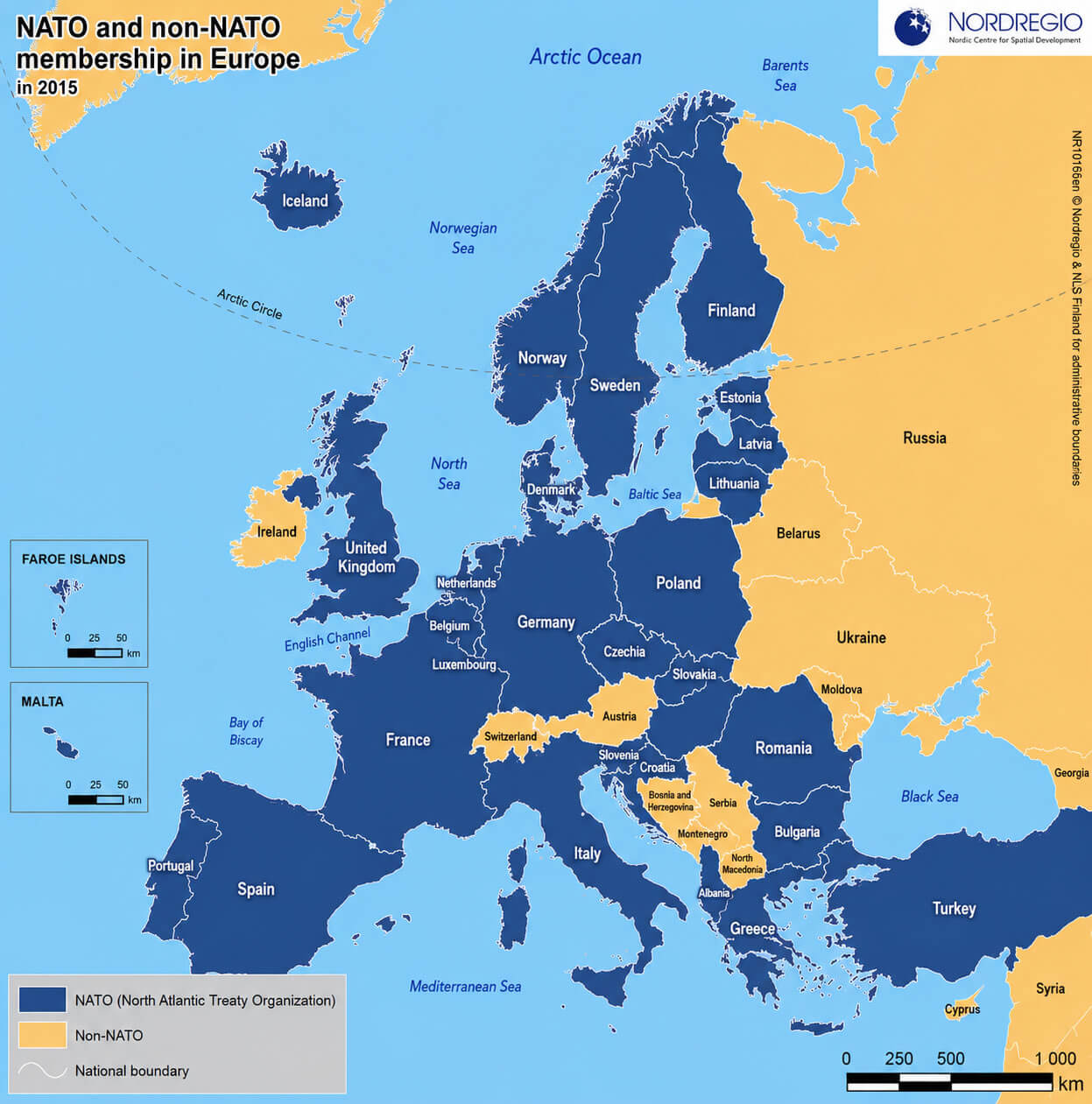 NATO membership in Europe map