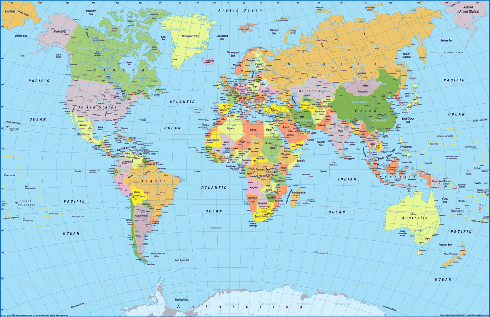 World country political map