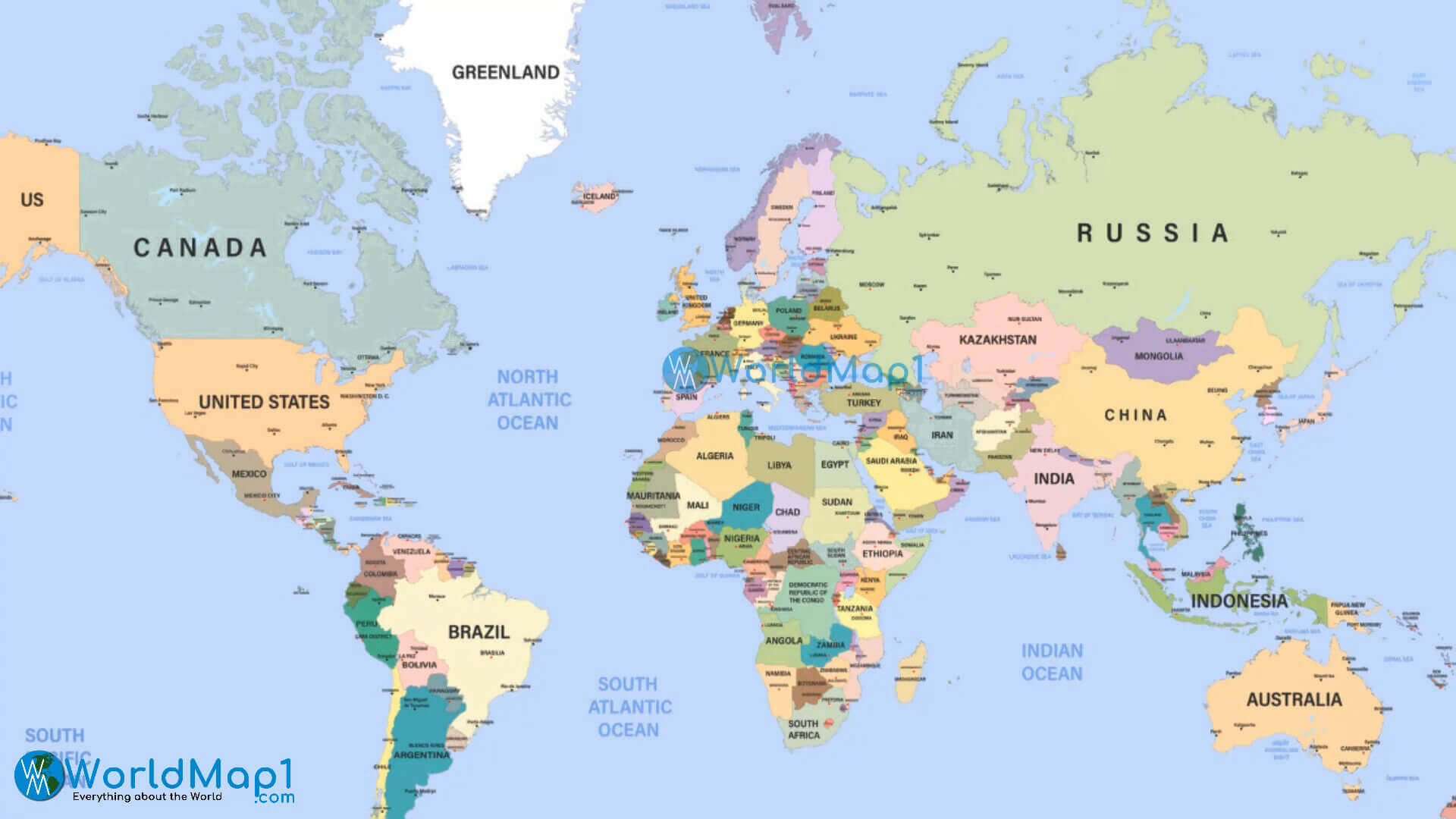 World countries political map