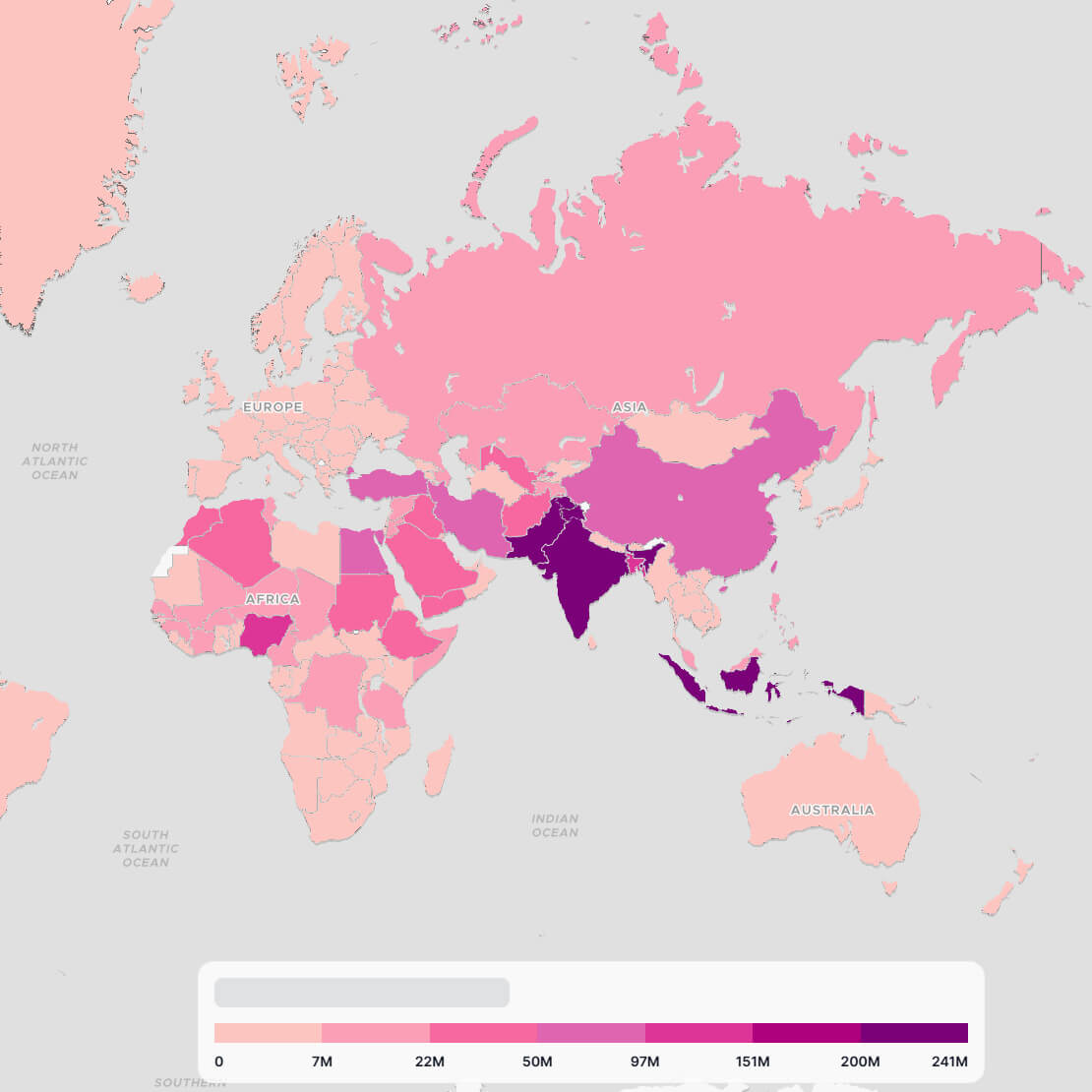 Muslim Population Map in Asia