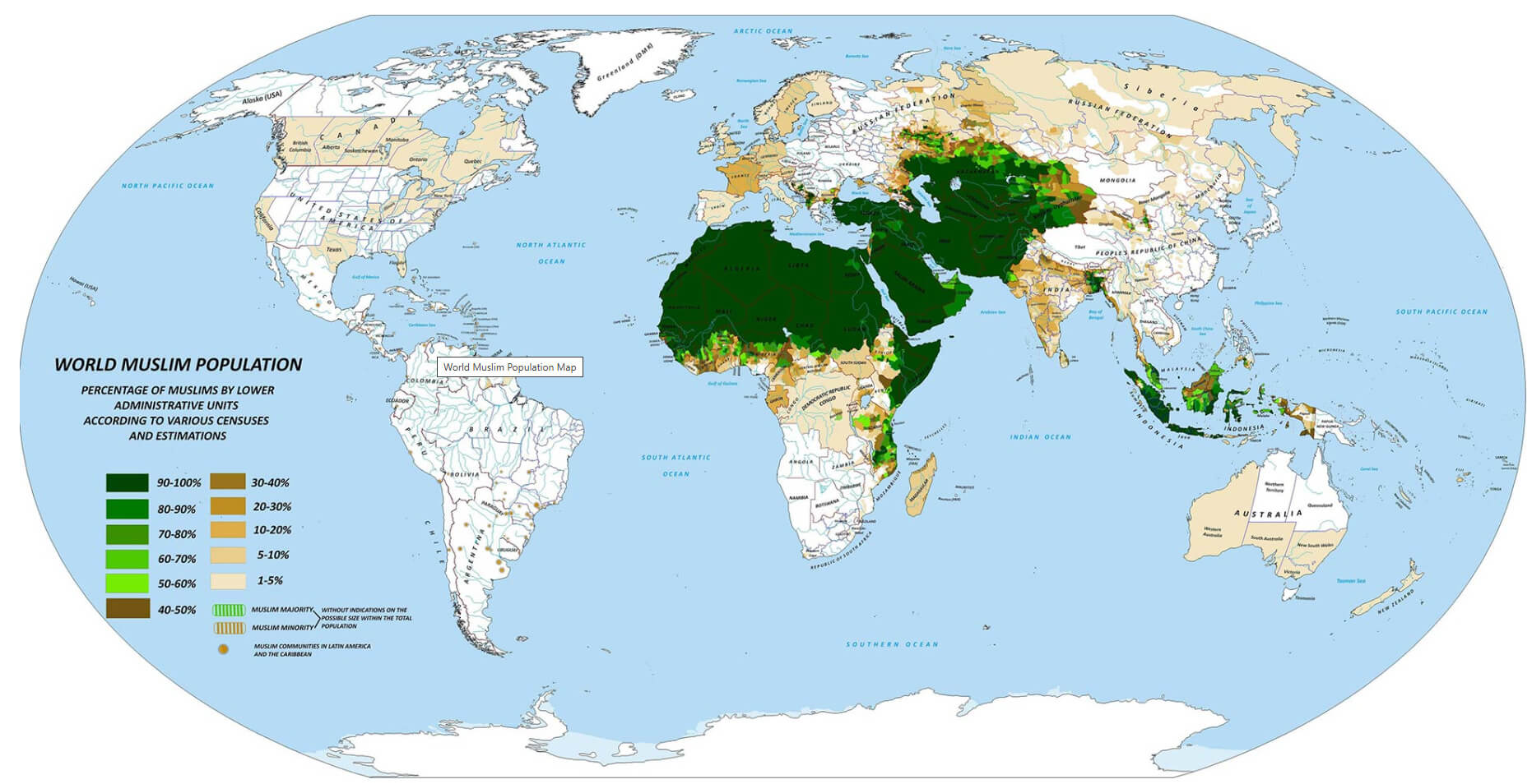 Muslim Population Map 41 World Muslim population map