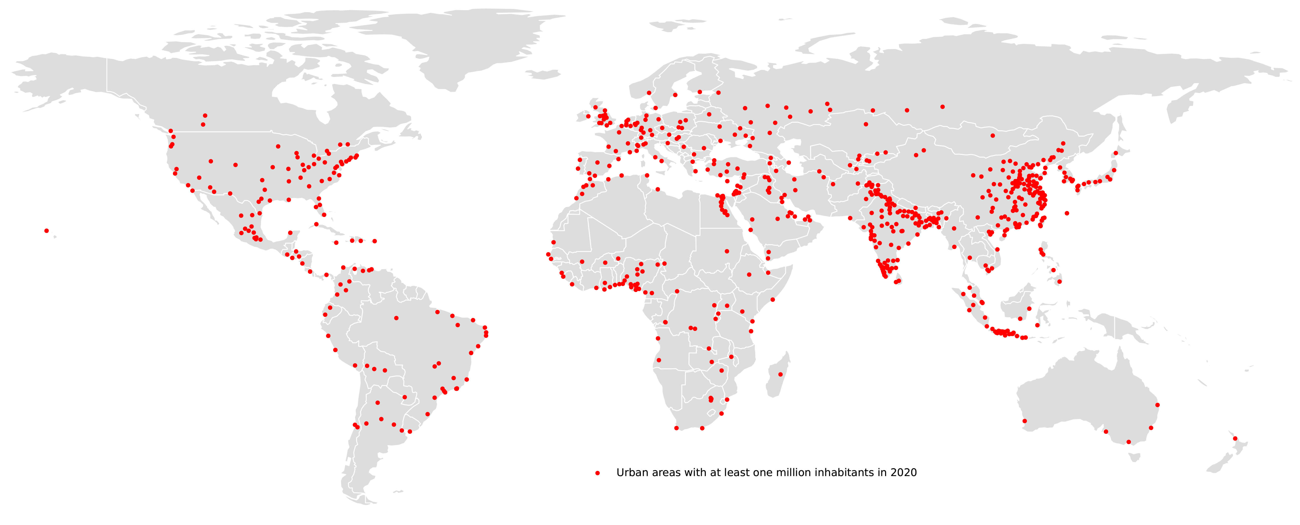 World's Population lived in urban areas in 1800