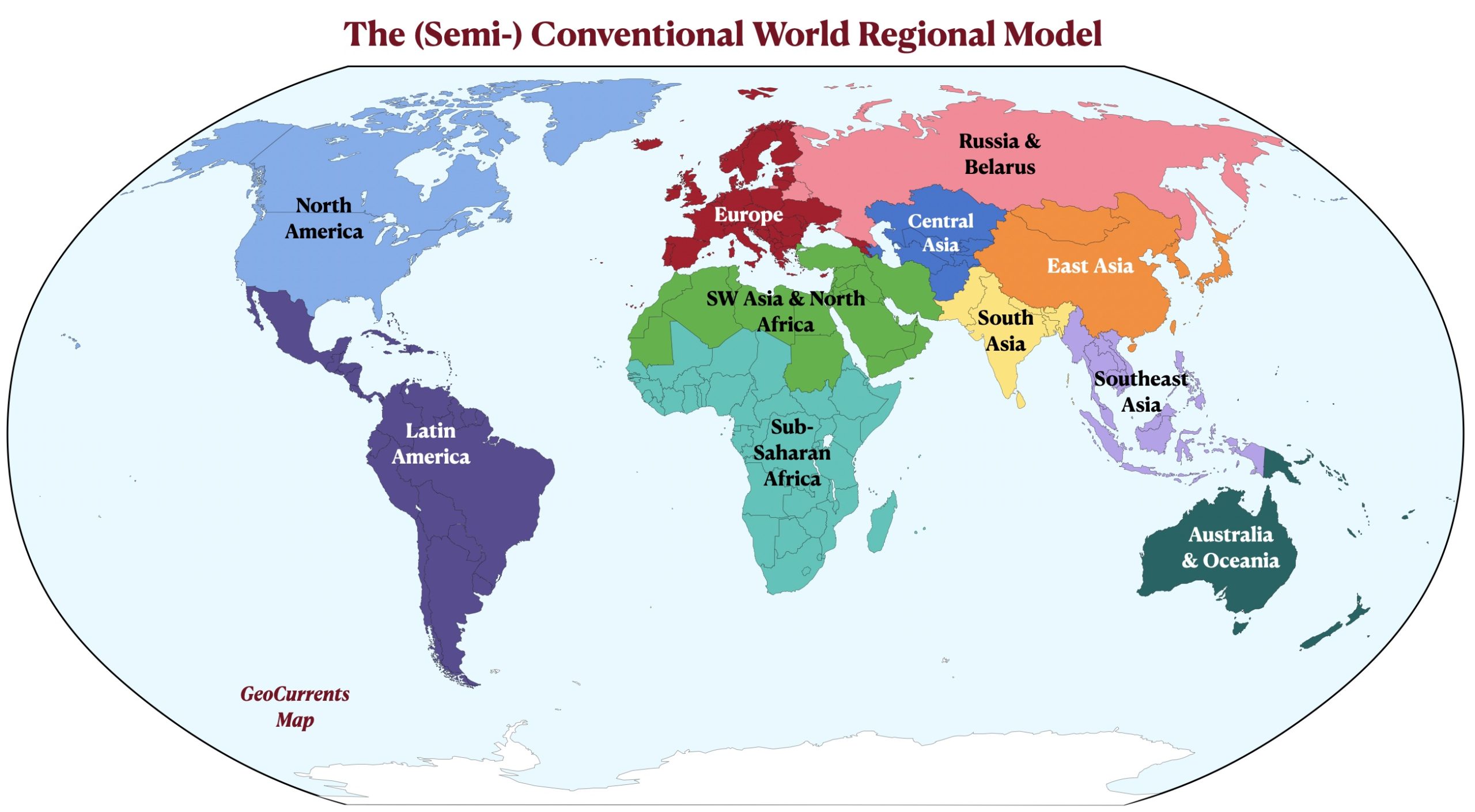 The World regional map