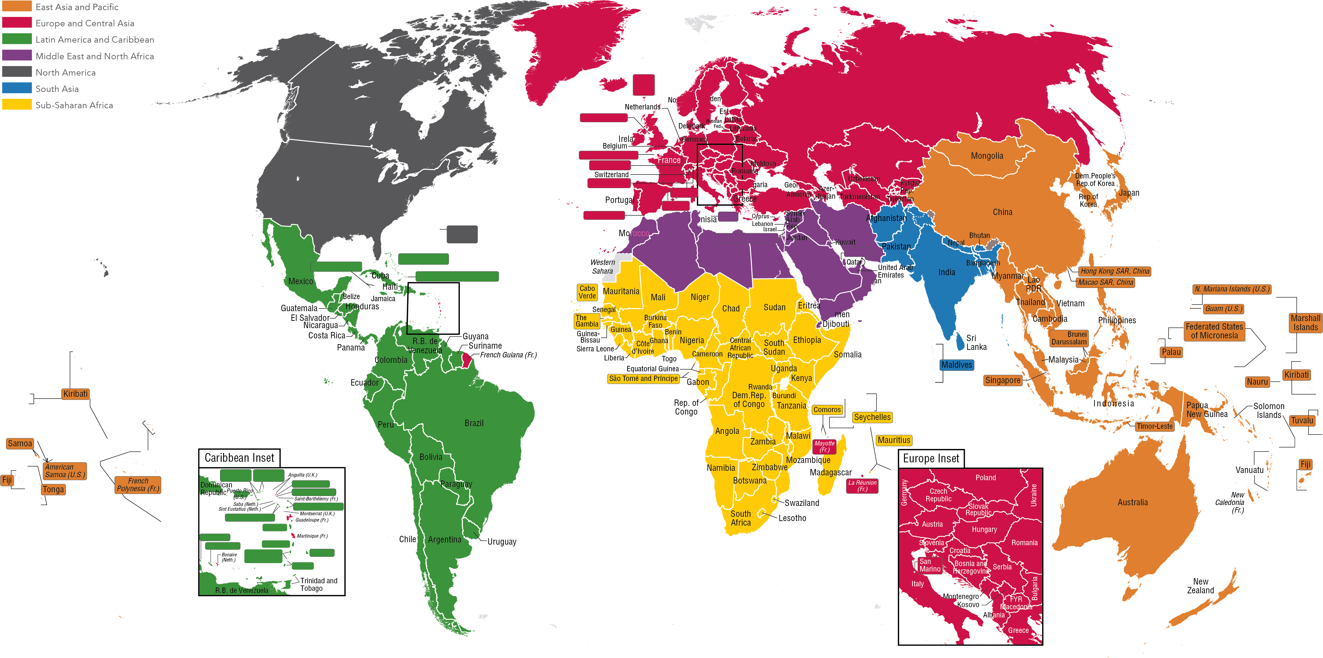 World region map