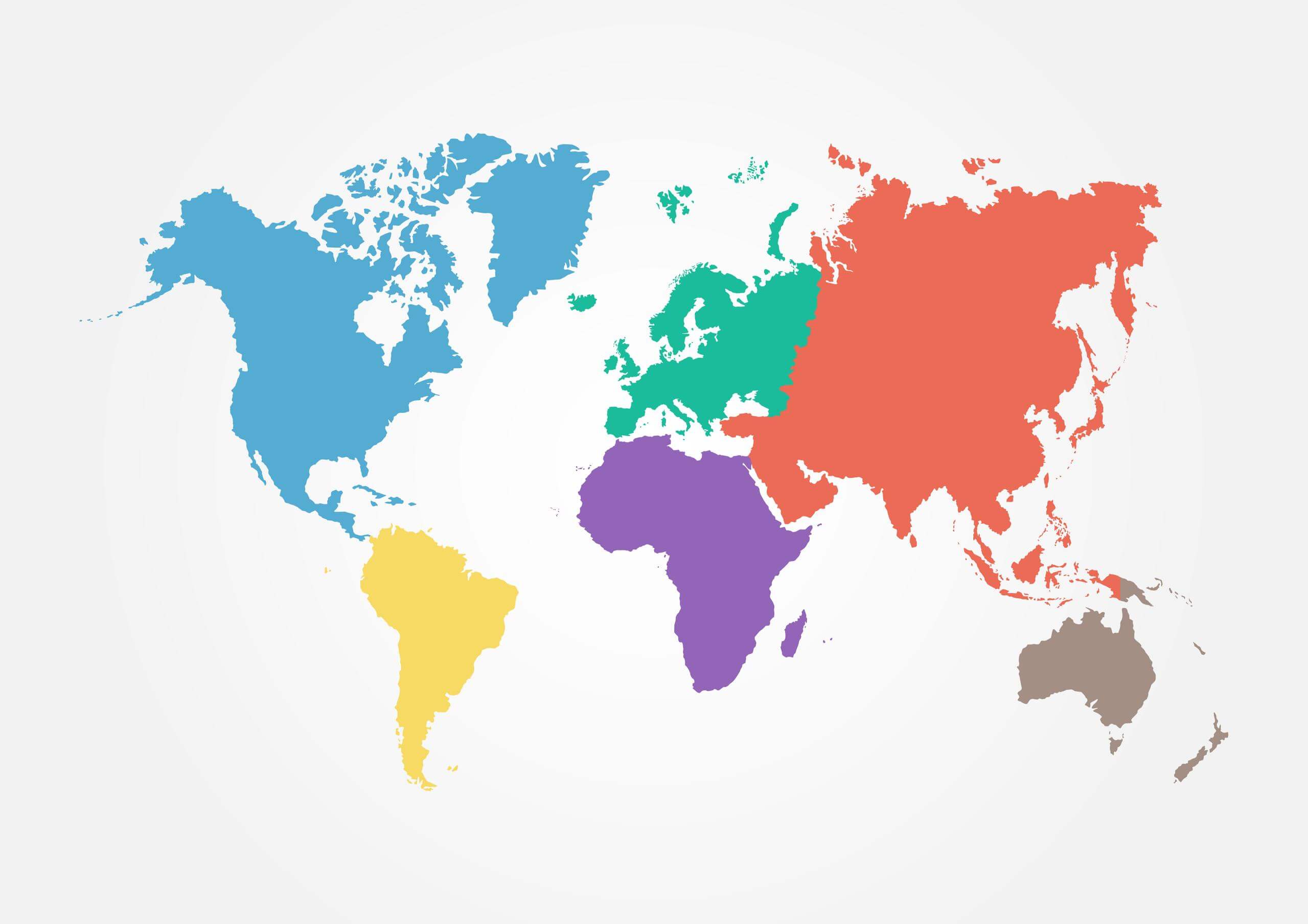 World regions atlas