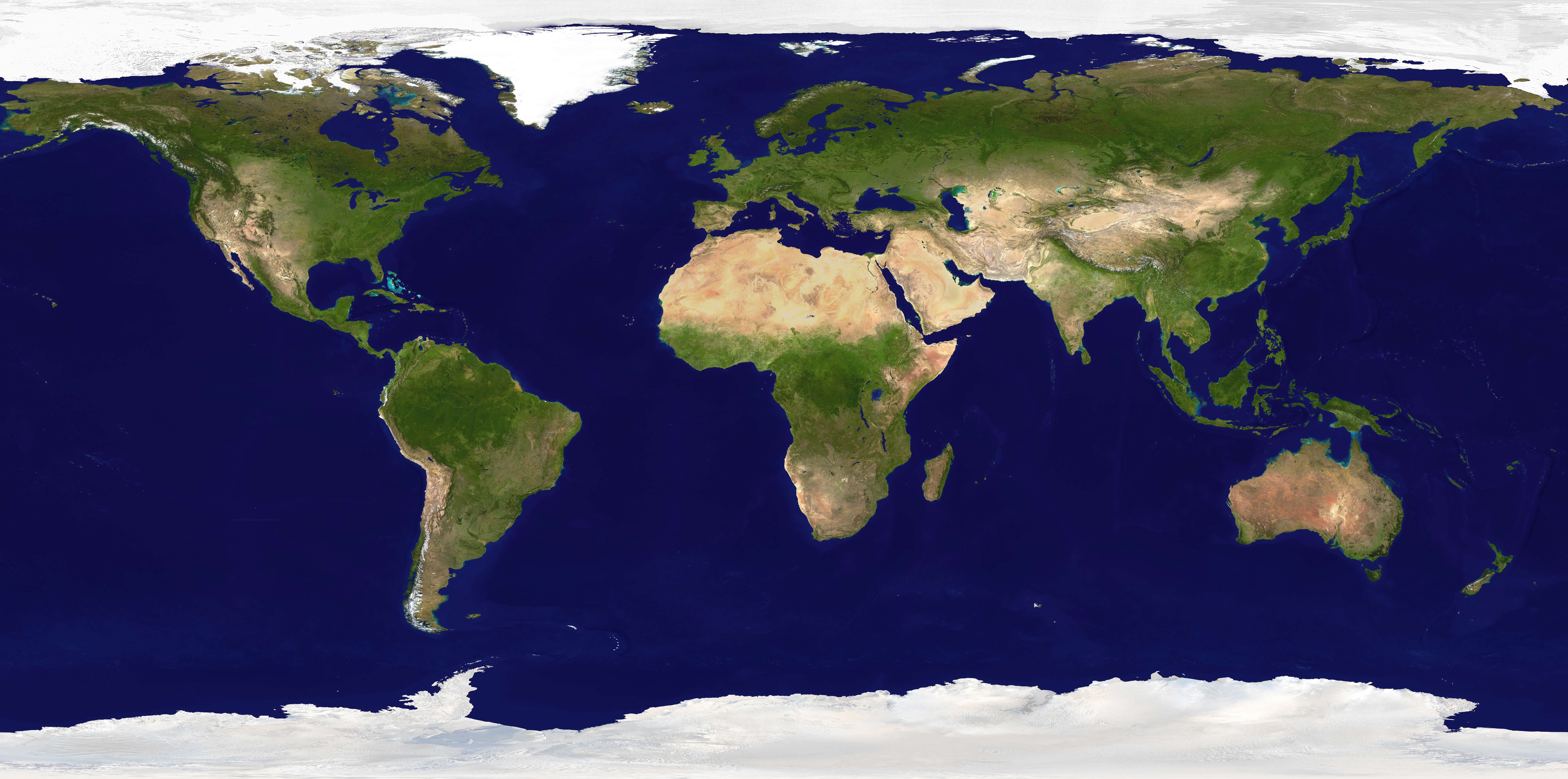 World blue marble map