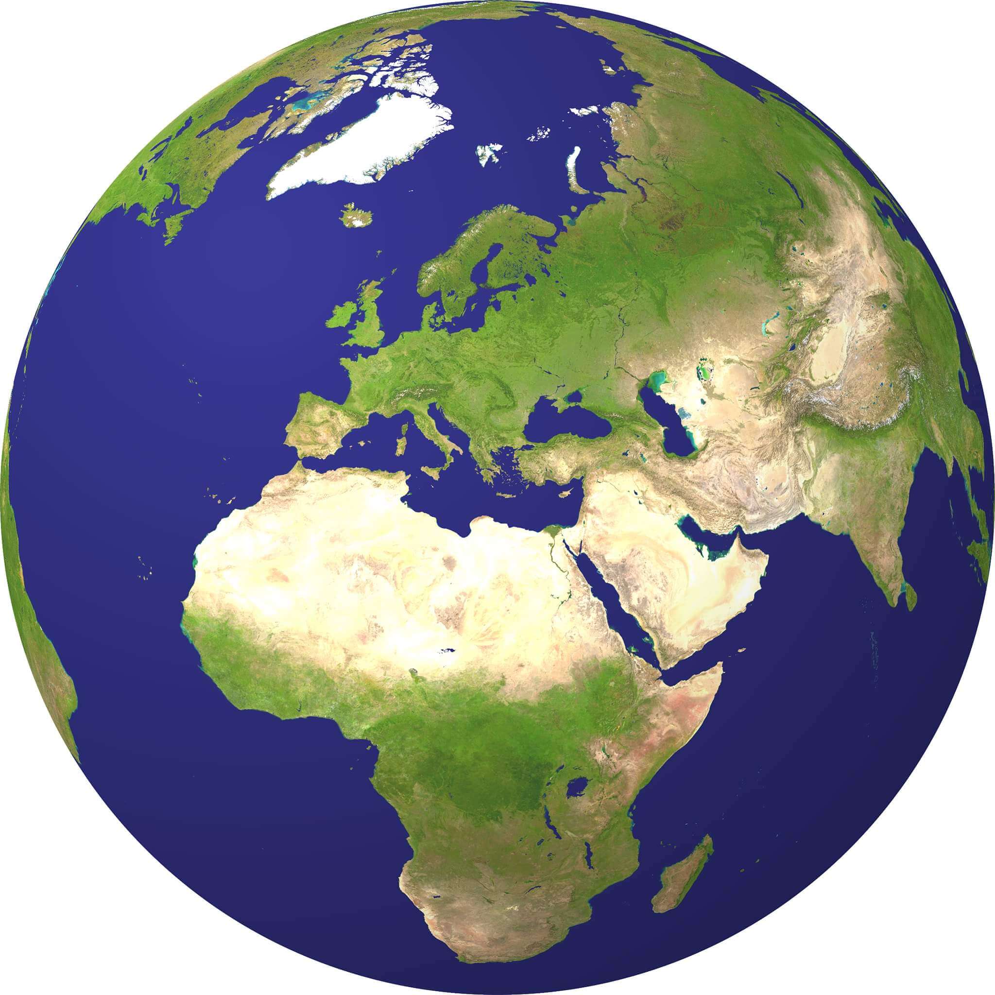 World Europe Africa Satellite map