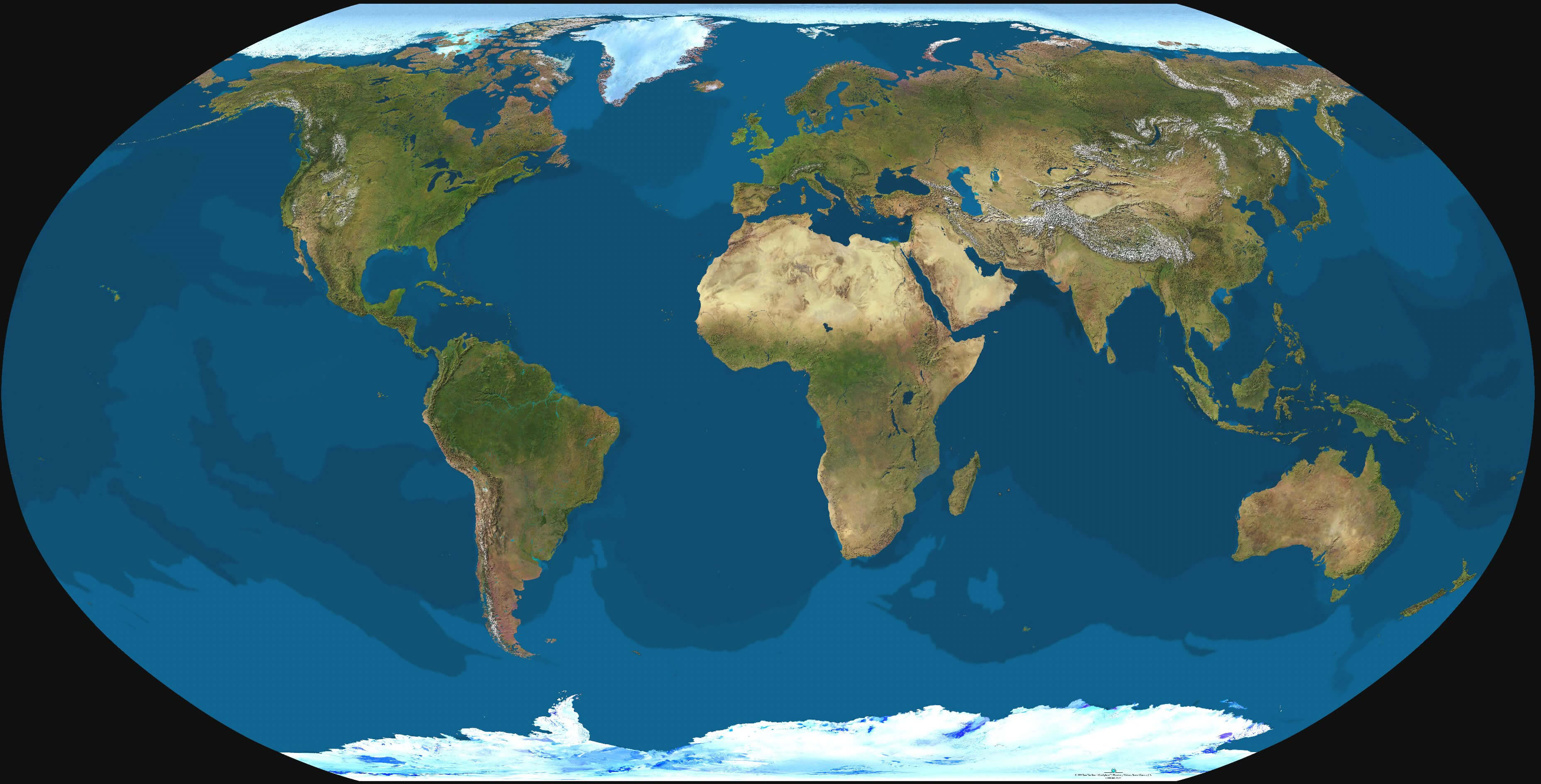 World Satellite map from Space