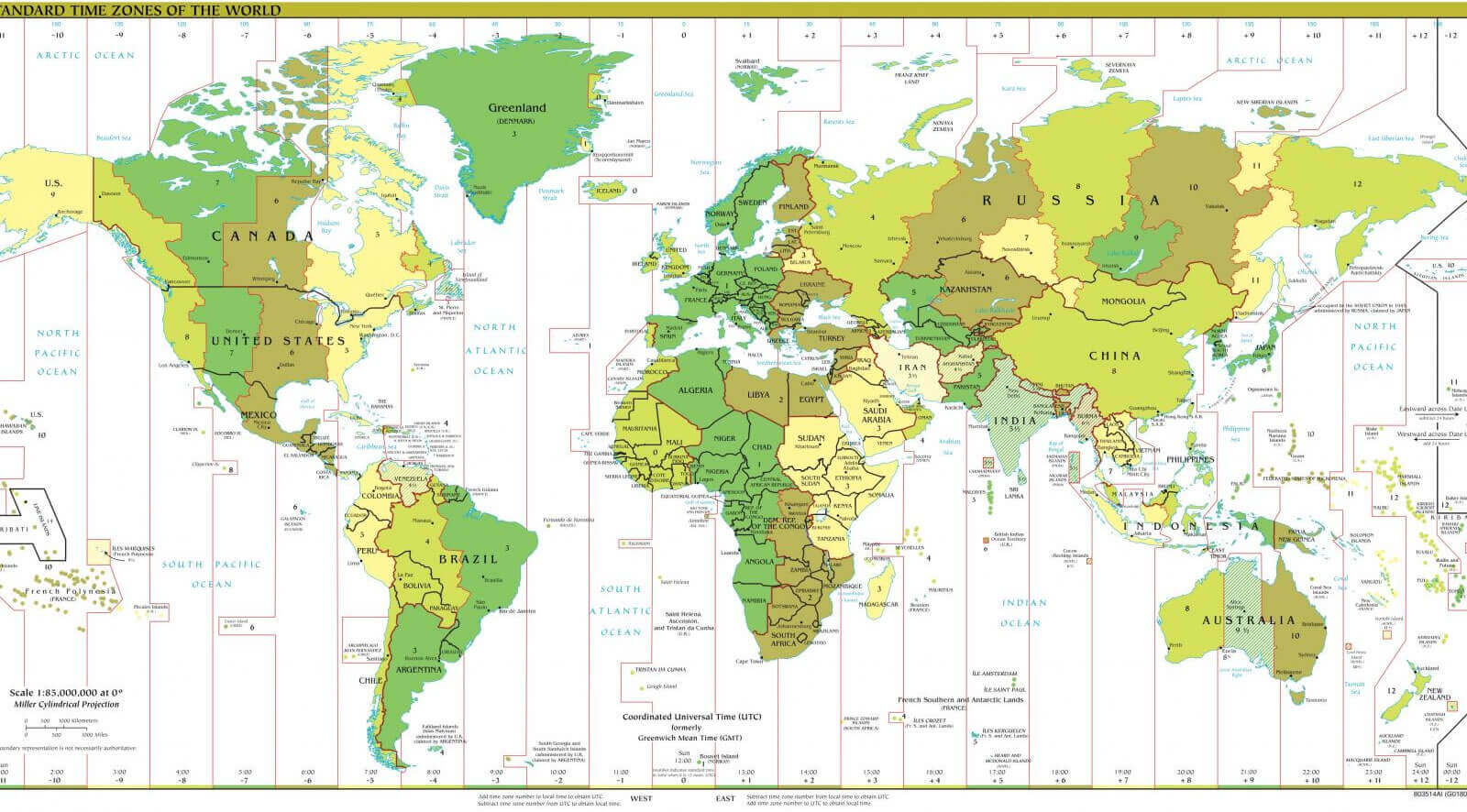 Africa and World map time zones wallpapers