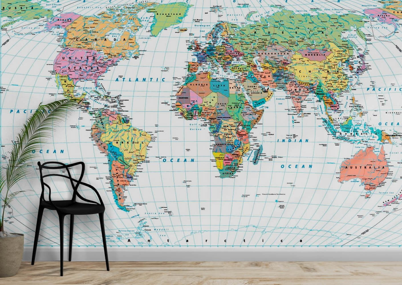 Colorful World wallpaper map