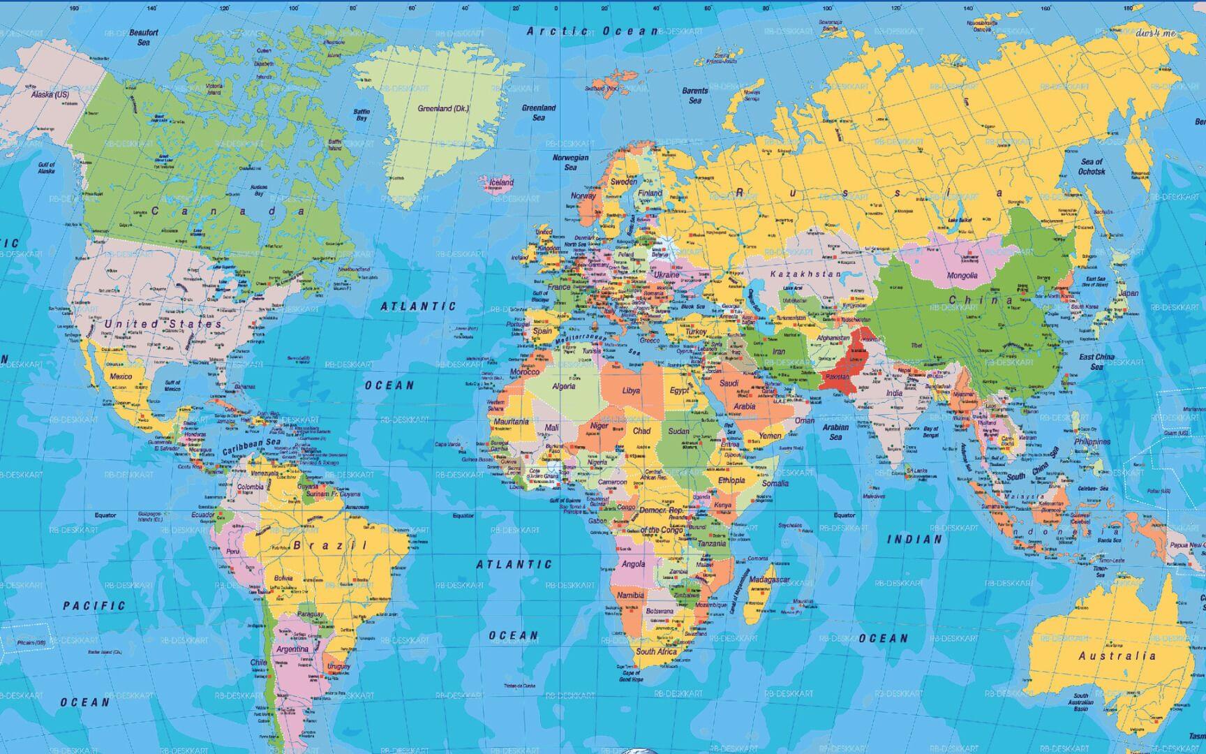 Large World map wallpapers