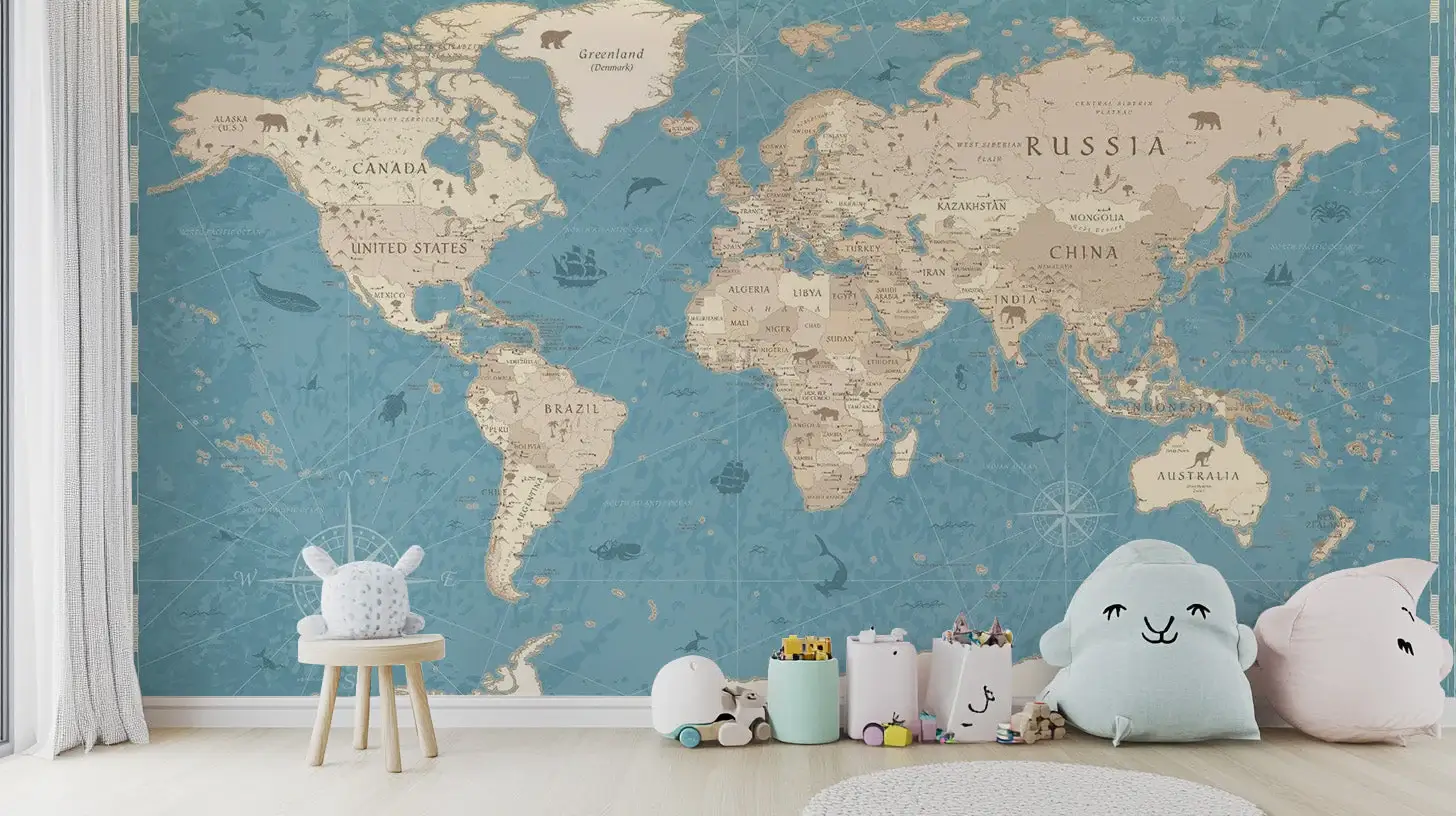 World wallpaper map