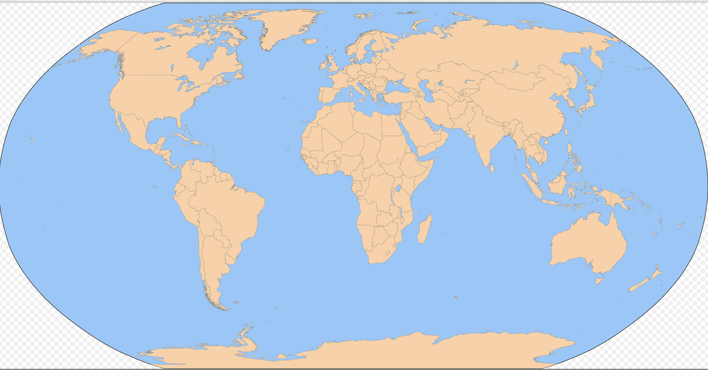 Editable Map Of The World