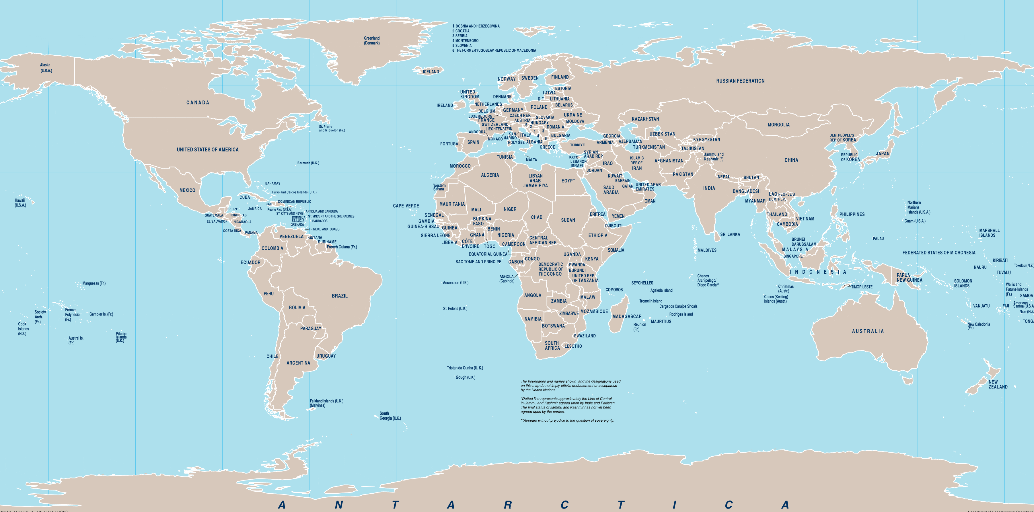 World Countries English Map