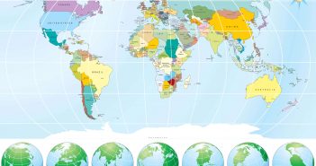 Asia Map Asia World Map with Globes
