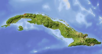 Cuba Shaded Relief Map