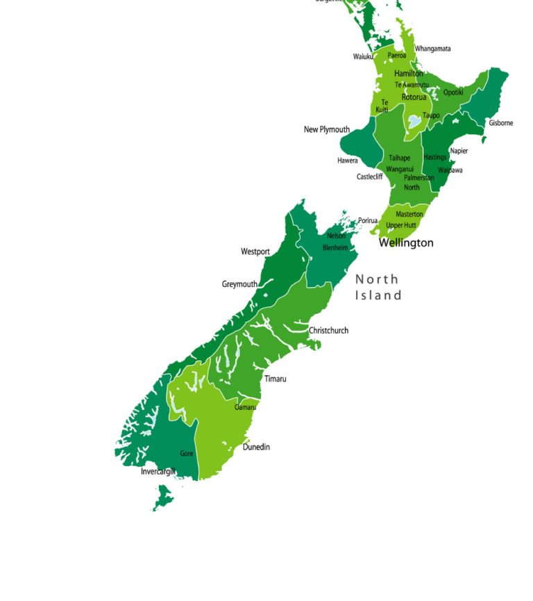 New Zealand map