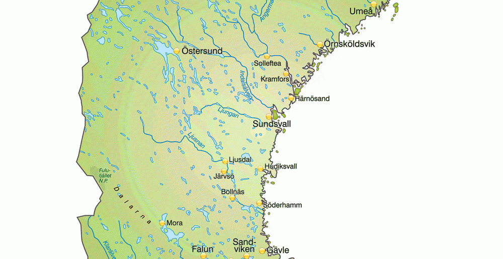 Overview Map of Sweden