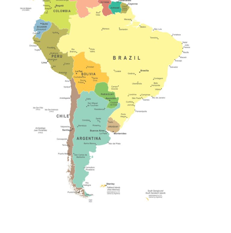 South America political map
