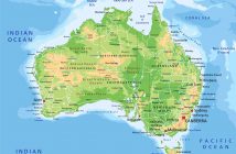 australia detailed physical map