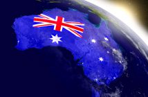 australia embedded flag map