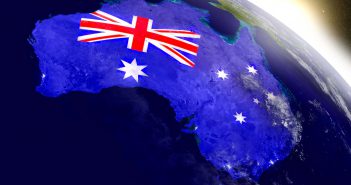 australia embedded flag map