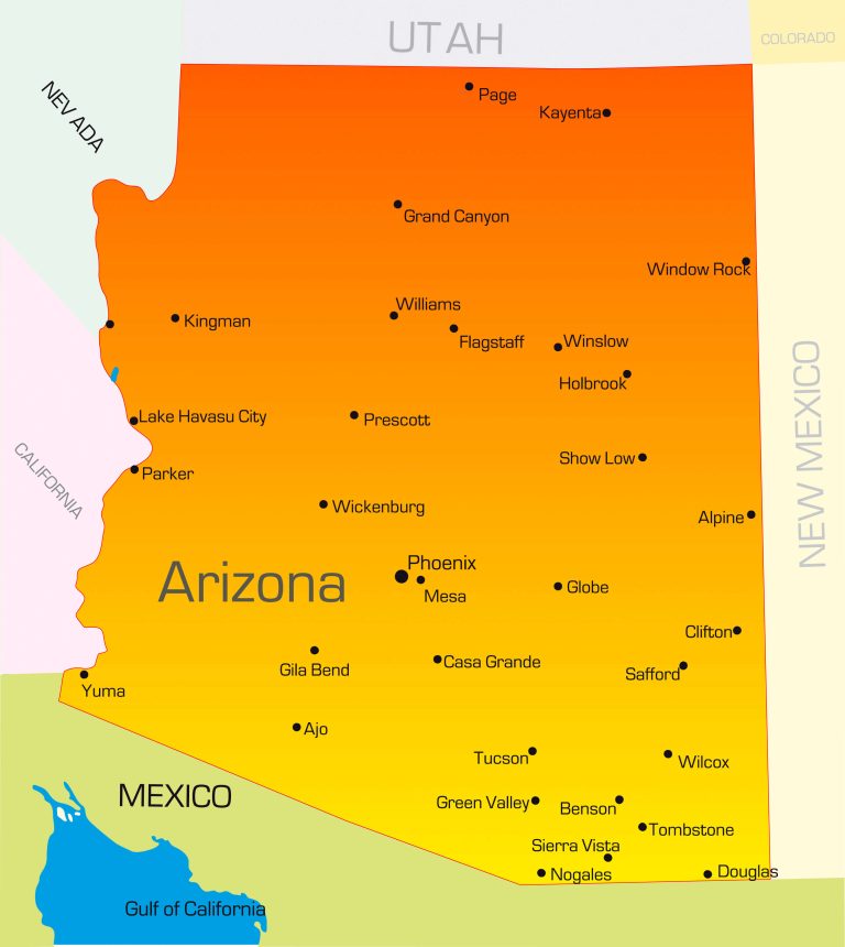 Arizona cities map