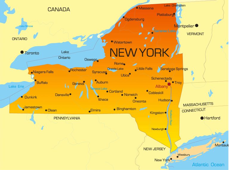 New York cities map US