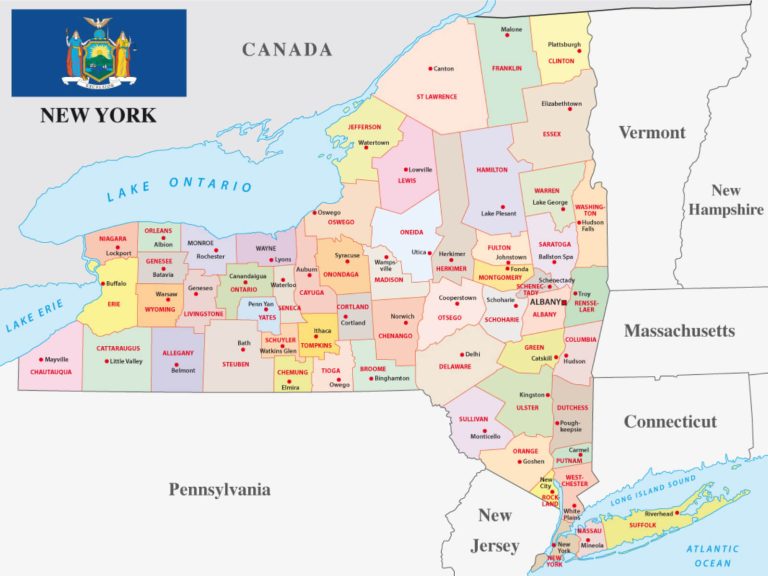 New York counties map US