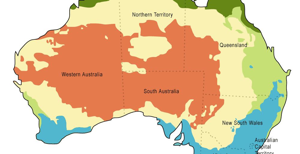 australia climate map