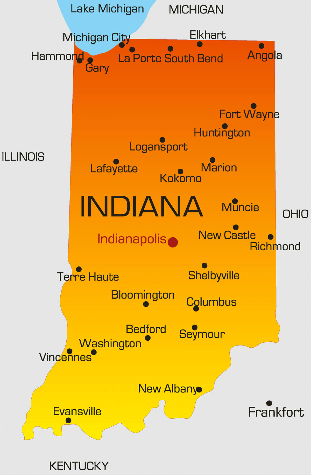 indiana travel map