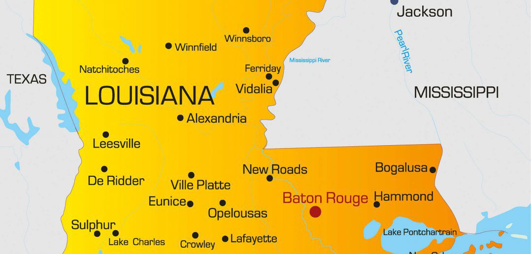 color map of louisiana