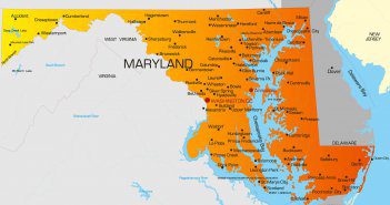 color map of maryland state