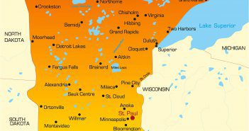 color map of Minnesota