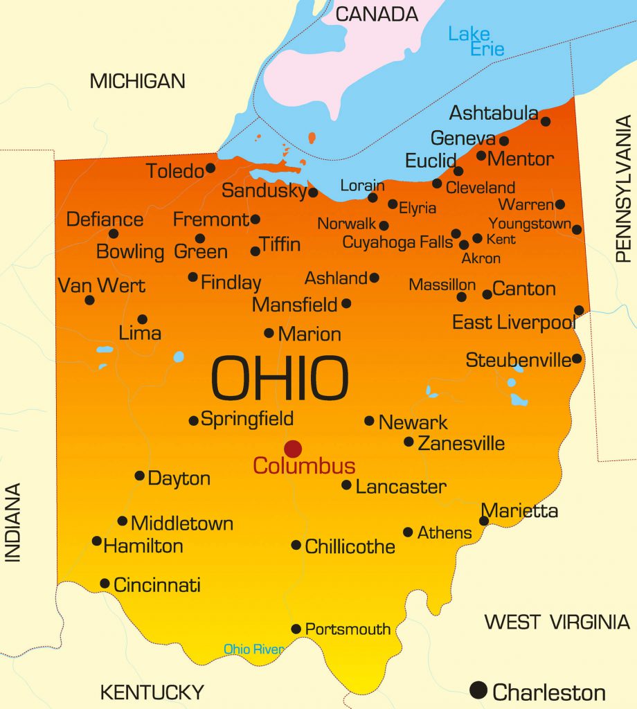 Ohio Map Guide of the World