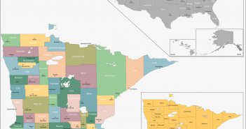 Map of Minnesota State US