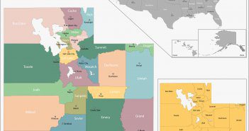 Map of Utah, US States