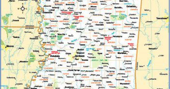 Mississippi State Map