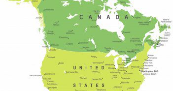 north america politcal map