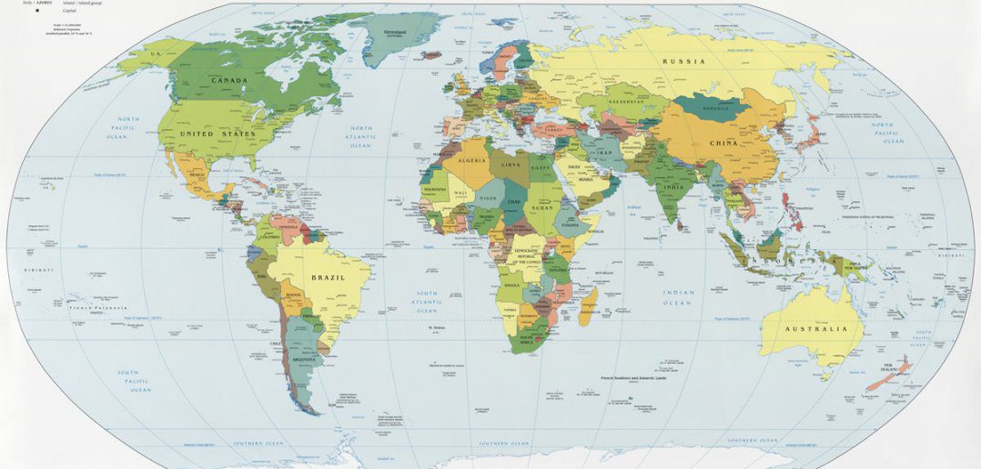 political map of the world