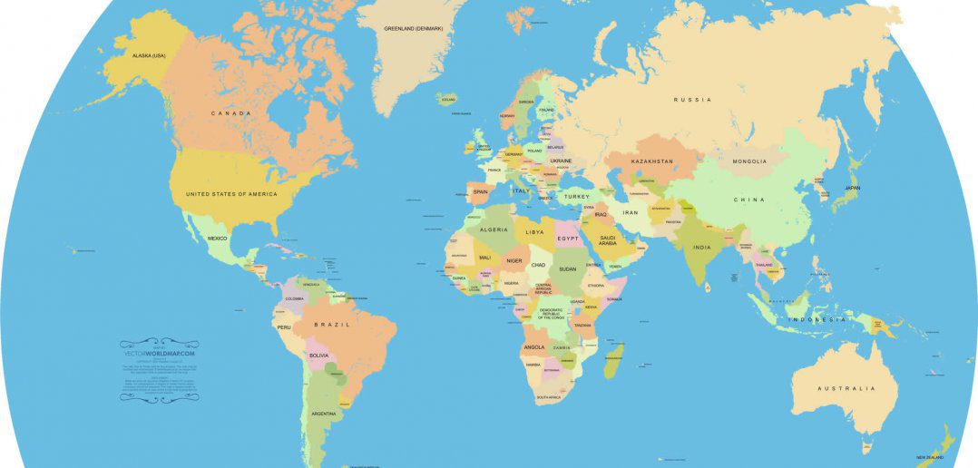 world vectorel map