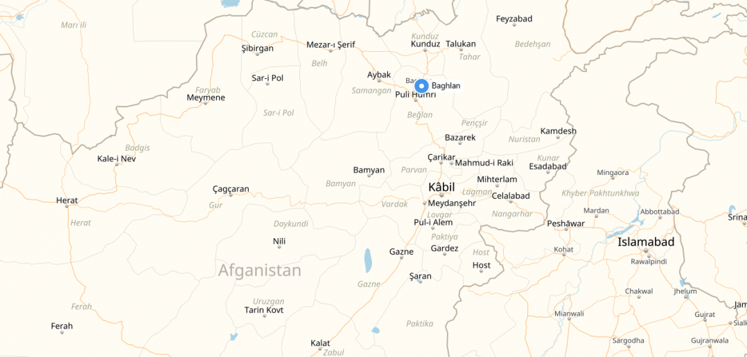 baghlan afghanistan cities map