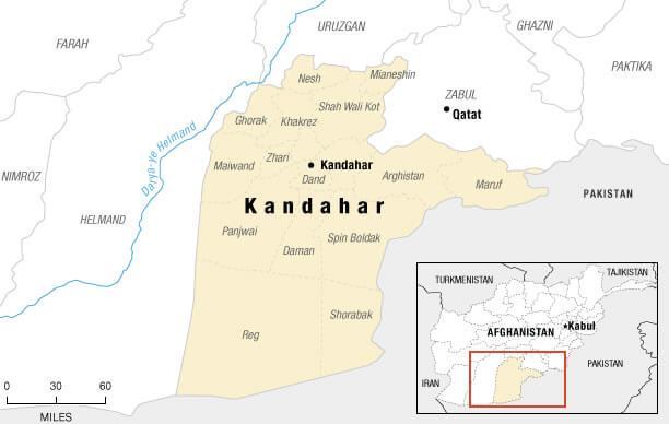 map of kandahar