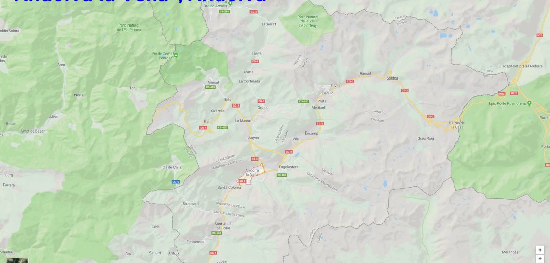 Andorra la Vella map andorra